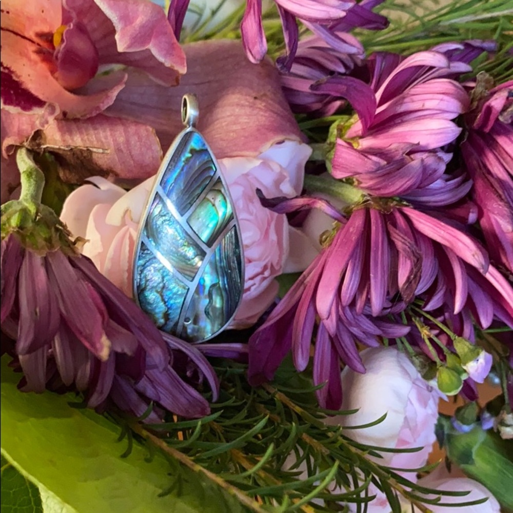 Stamped Abalone 925 pedant